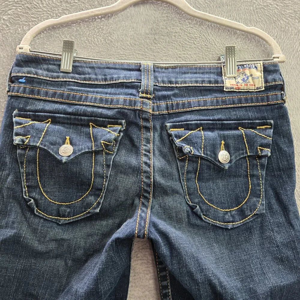 True Religion Men‎ Jean Shorts 31 Blue Denim Cuffed Medium Wash 12